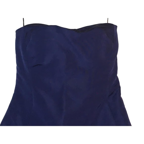 Anne Bowen Blue Strapless Formal Dress Gown Small MSRP $458 - Picture 5 of 8